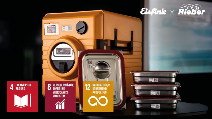 Rieber und Eisfink mit thermoport und GN-Mehrwegbehältern – Beitrag zu SDG 4, 8 und 12